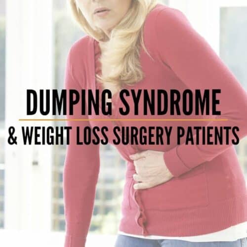 Woman with belly pain from Dumping Syndrome.
