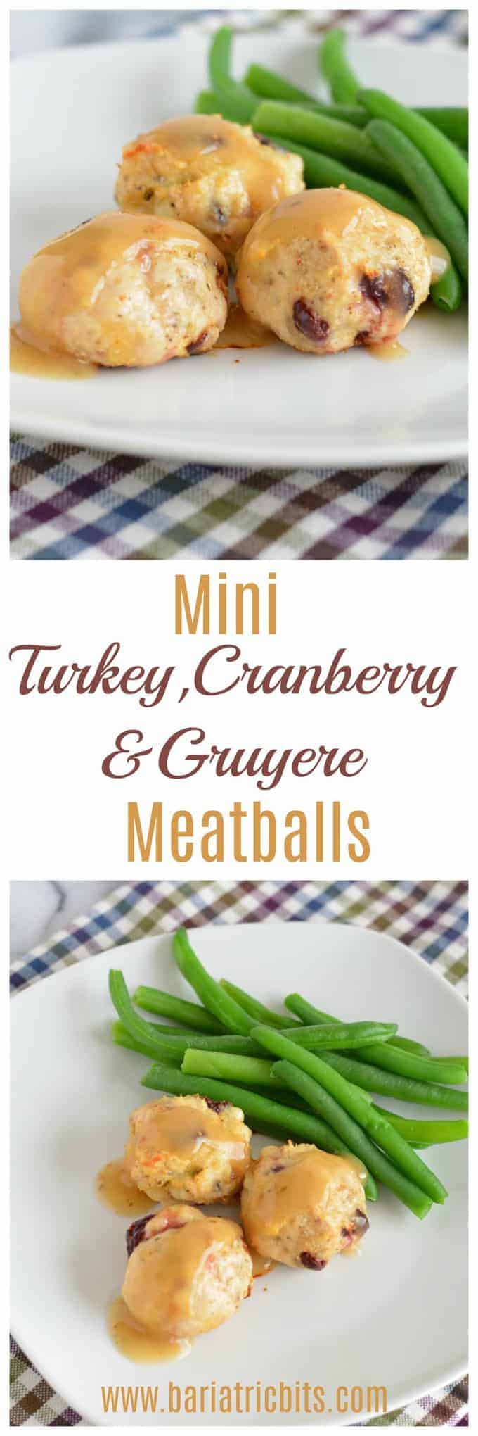 Cranberry, Sage, & Gruyere Turkey Meatballs