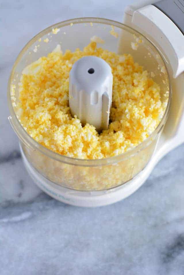 Chopped Egg Salad in a food processor.